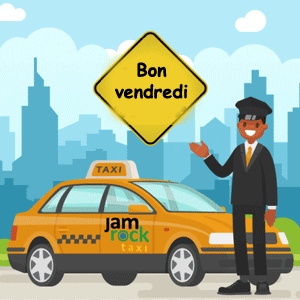Gif animé Bon vendredi taxi